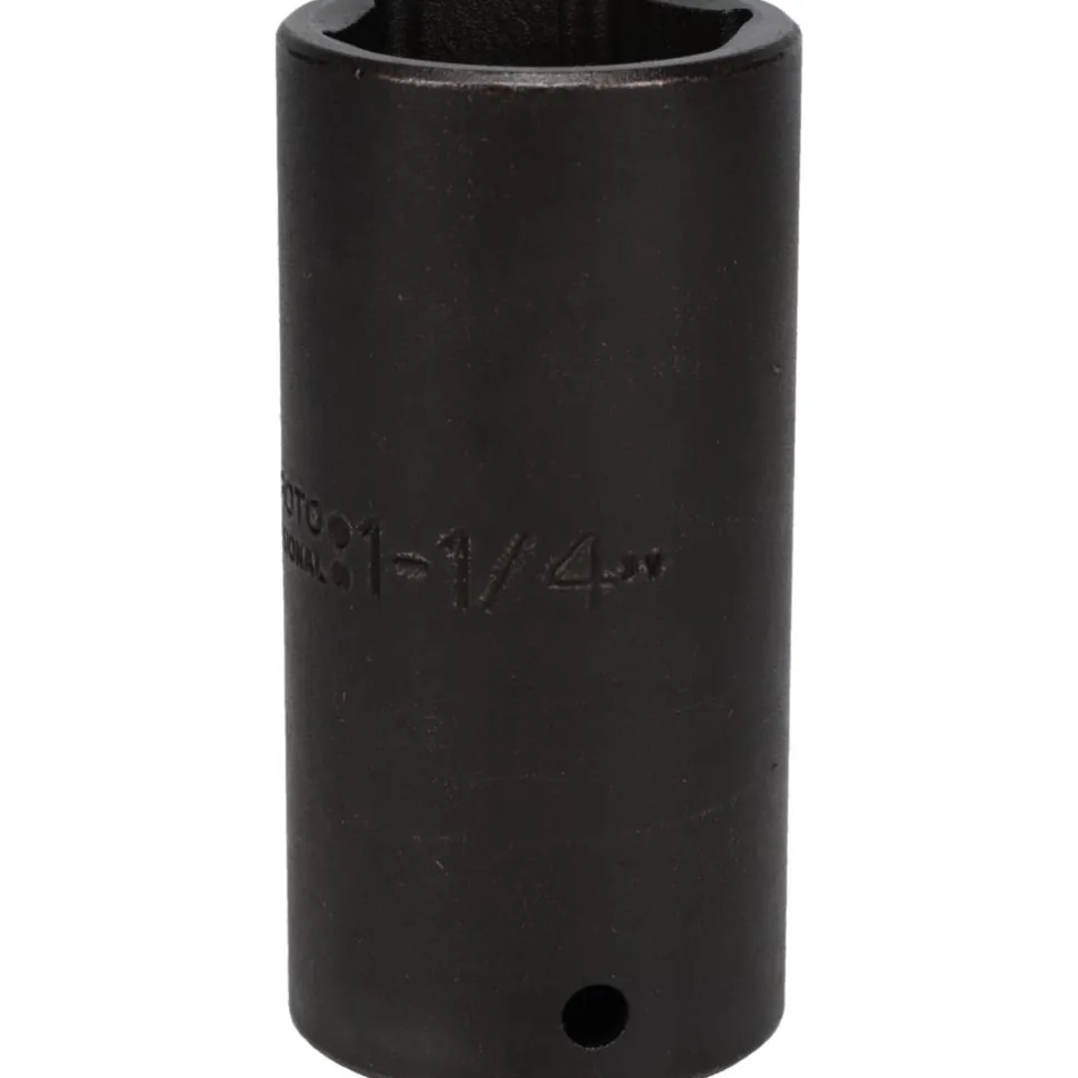 Impact Socket: 1/2" Drive, 1-1/4" Socket, Hex Drive