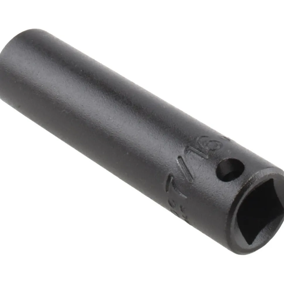 Impact Socket: 3/8" Drive, 7/16" Socket, Hex Drive