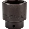 Impact Socket: 1/2" Drive, 1-1/2" Socket, Hex Drive
