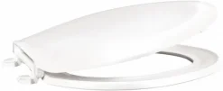 18.11 Inch Long, 1-3/4 Inch Inside Width, Polypropylene, Elongated, Closed Front with Cover, Toilet Seat