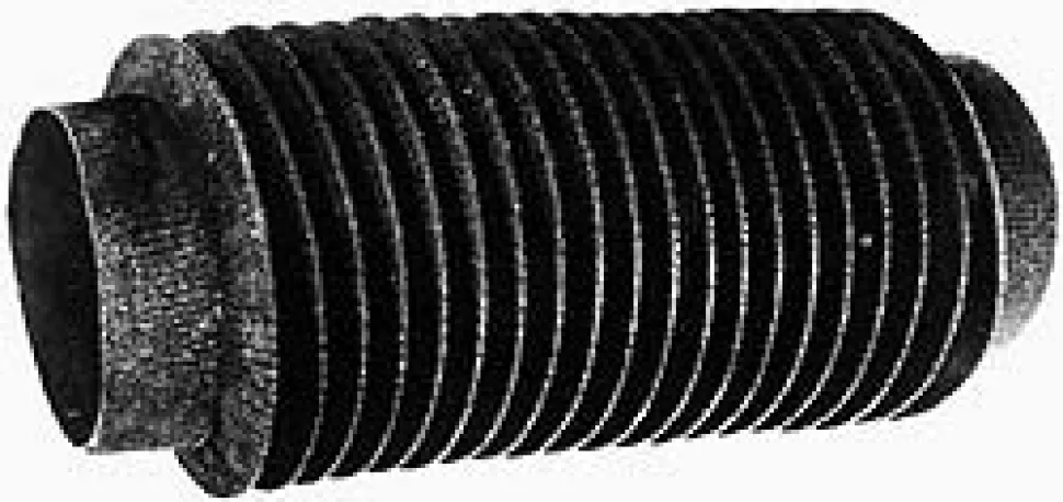 24 Inch Long, 0.04 Inch Thick, Nylon Airtight Molded Bellows