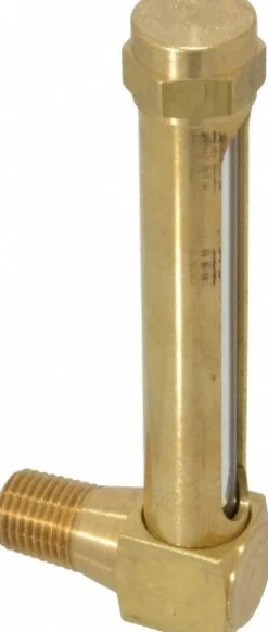 2-3/4 Inch Long Sight, 1/4 Inch Thread Size, Buna-N Seal Short Elbow, Vented Oil-Level Indicators and Gauge