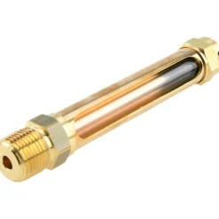 2-3/4 Inch Long Sight, 3/8 Inch Thread Size, Buna-N Seal Straight to Male Thread, Vented Oil-Level Indicators and Gauge