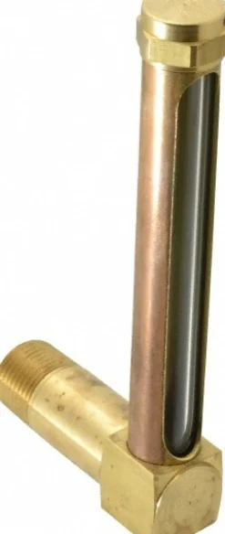 4-1/4 Inch Long Sight, 1/2 Inch Thread Size, Buna-N Seal Long Elbow, Vented Oil-Level Indicators and Gauge