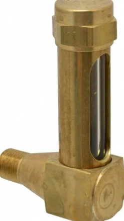 1-3/8 Inch Long Sight, 1/8 Inch Thread Size, Buna-N Seal Short Elbow, Vented Oil-Level Indicators and Gauge
