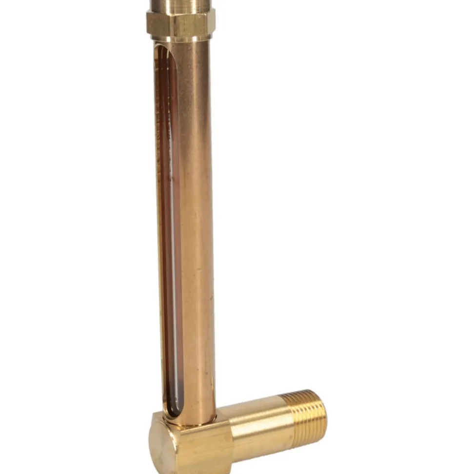 4-1/4 Inch Long Sight, 3/8 Inch Thread Size, Buna-N Seal Long Elbow, Vented Oil-Level Indicators and Gauge