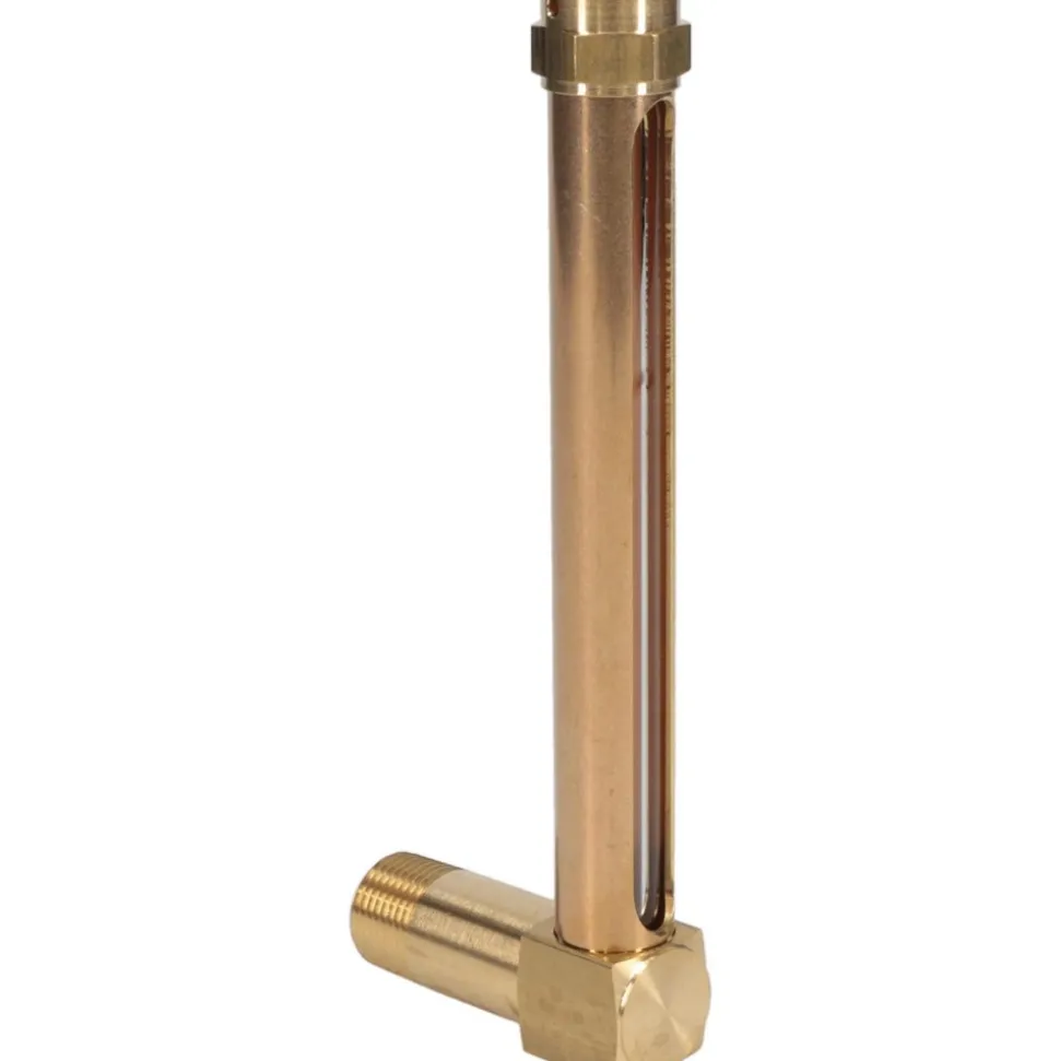 4-1/4 Inch Long Sight, 3/8 Inch Thread Size, Buna-N Seal Long Elbow, Vented Oil-Level Indicators and Gauge