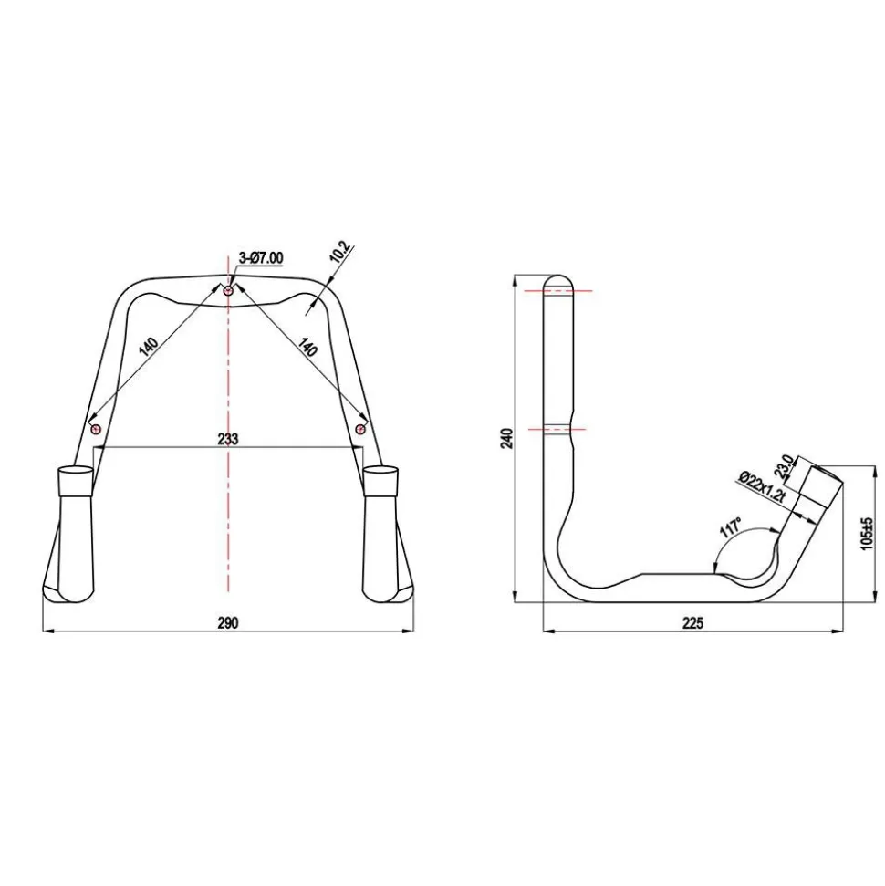 8-7/8 Inch Long, Tool Rack