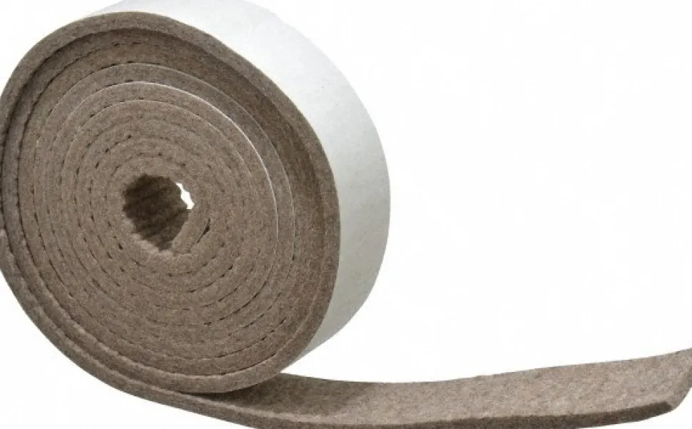 1/4 Inch Thick x 1-1/2 Inch Wide x 10 Ft. Long, Felt Stripping