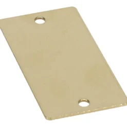 2 Inch Wide, Style 2, Brass Blank Metal Plate