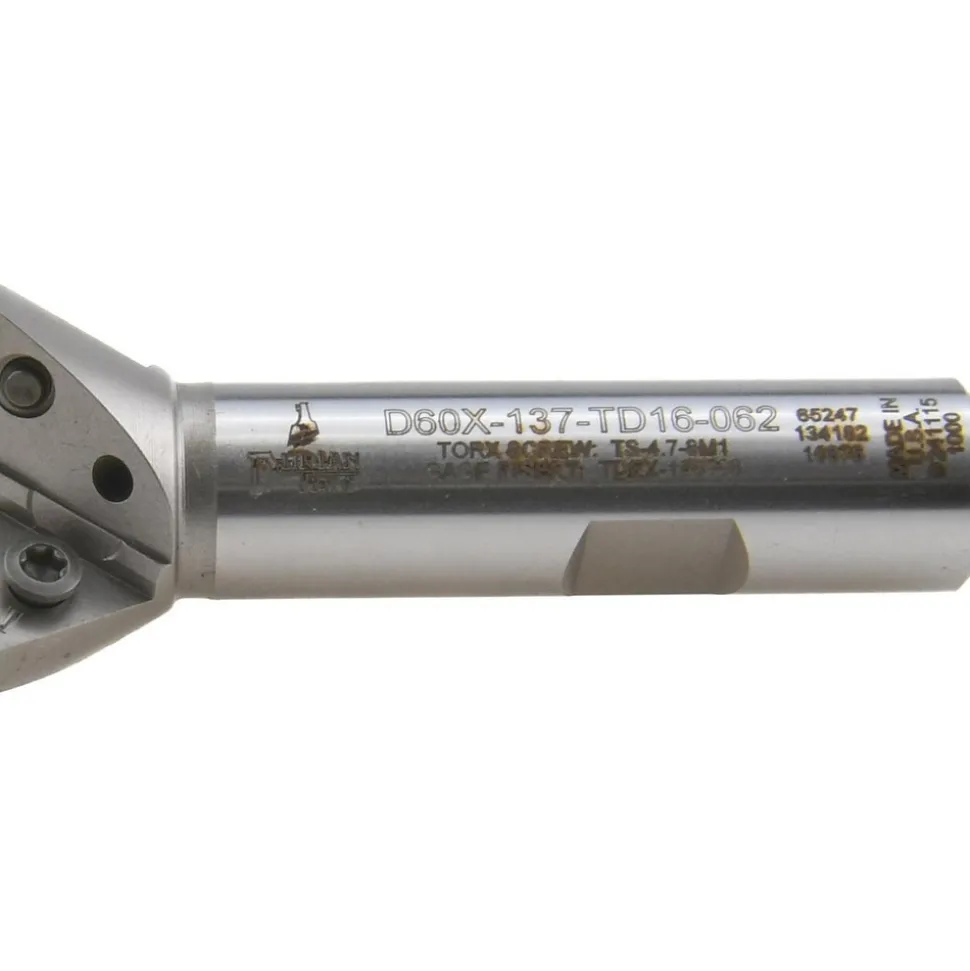 60° Included Angle, 1-3/8" Max Cutting Dia, 5/8" Shank Dia, TDEX 160308-EN Insert Style, Indexable Dovetail Cutter