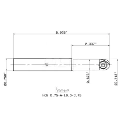 Indexable Ball Nose End Mill: 3/4