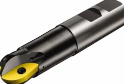Indexable Ball Nose End Mill: 1" Cut Dia, Steel, 5.7811" OAL