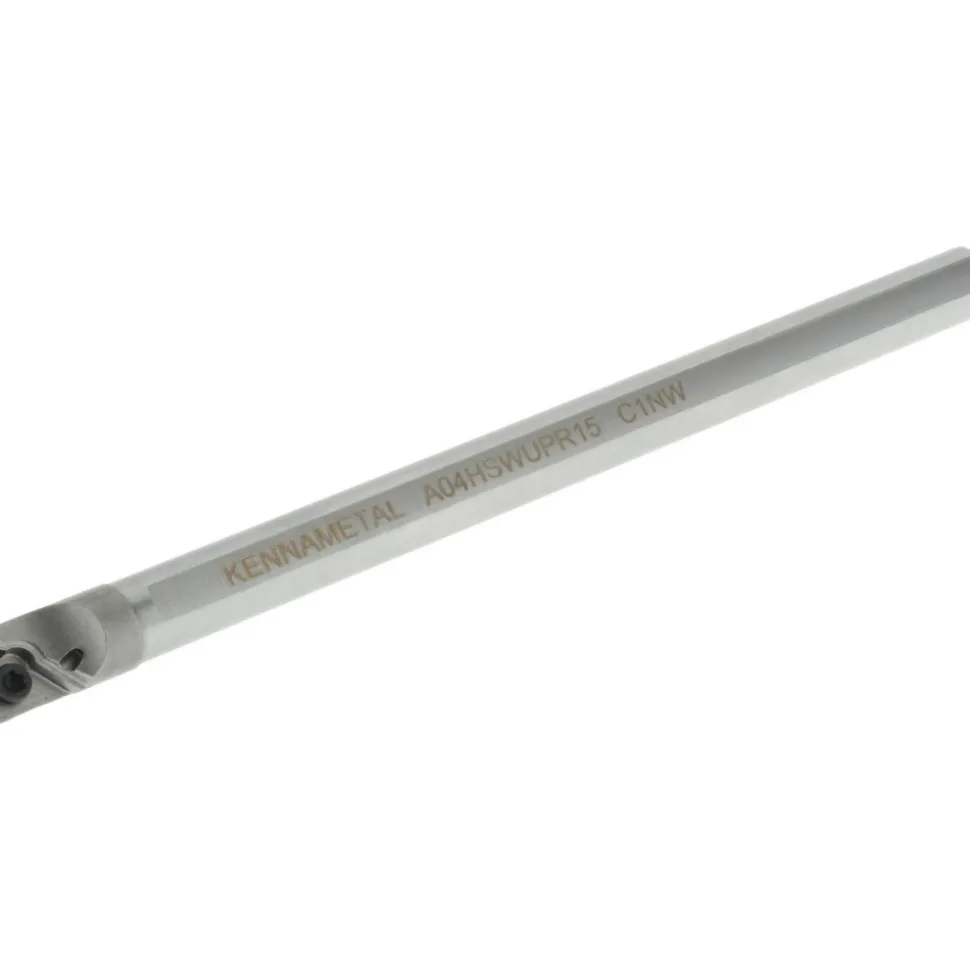 Indexable Boring Bar: A04HSWUPR15, 0.2850" Min Bore, Right Hand, 3.000 deg Lead Angle, Steel