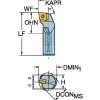 Indexable Boring Bar: A06M-SCLCR2, 12.20 mm Min Bore, Right Hand, 9.53 mm Shank Dia, 0.000 deg Lead Angle, Steel