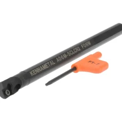 Indexable Boring Bar: A06MSCLCR2, 12.19 mm Min Bore, Right Hand, 9.53 mm Shank Dia, -5.000 deg Lead Angle, Steel