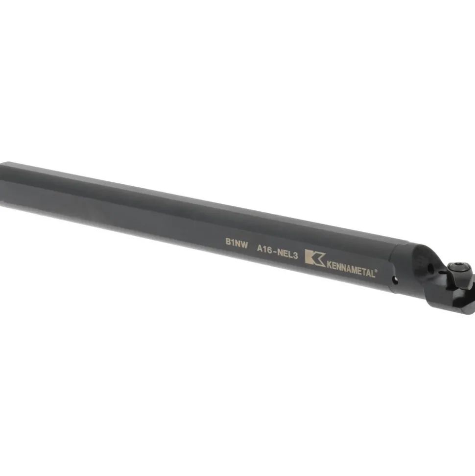 Indexable Boring Bar: A16NEL3, 34.93 mm Min Bore Dia, Left Hand Cut, 1" Shank Dia, 3 ° Lead Angle, Steel