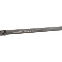 Indexable Boring Bar: A08NER2, 18.54 mm Min Bore Dia, Right Hand Cut, 1/2" Shank Dia, 3 ° Lead Angle, Steel