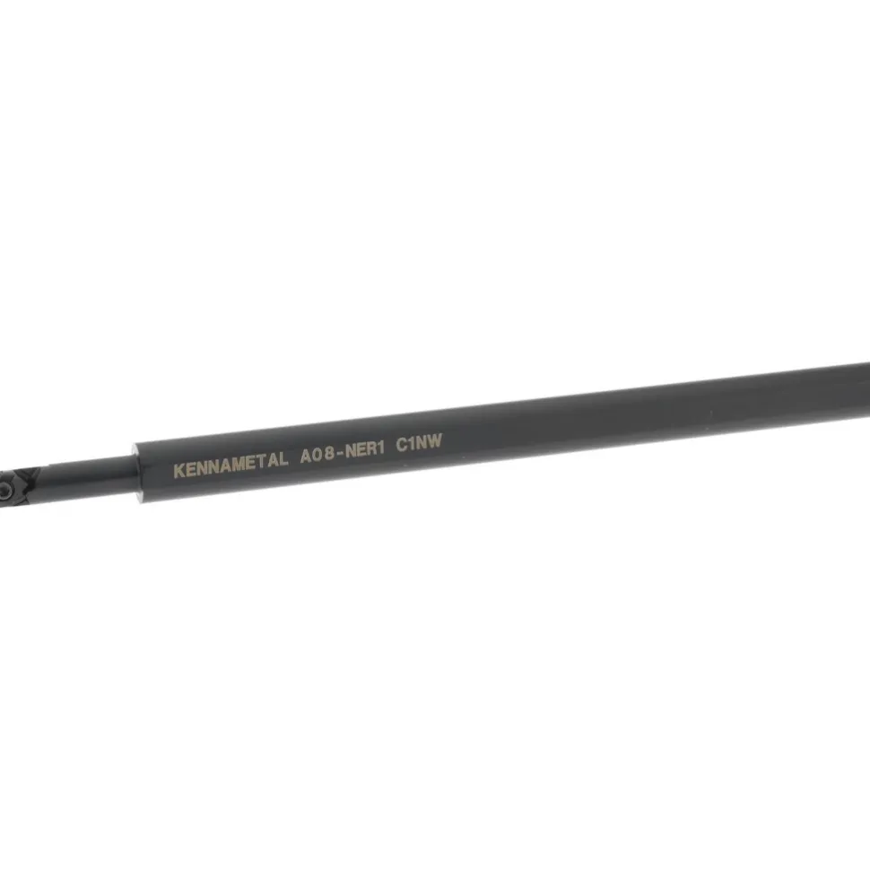 Indexable Boring Bar: A08NER1, 11.18 mm Min Bore Dia, Right Hand Cut, 1/2" Shank Dia, 3 ° Lead Angle, Steel