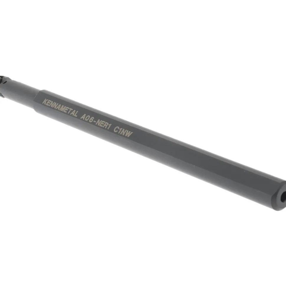 Indexable Boring Bar: A06NER1, 11.18 mm Min Bore Dia, Right Hand Cut, 3/8" Shank Dia, 3 ° Lead Angle, Steel