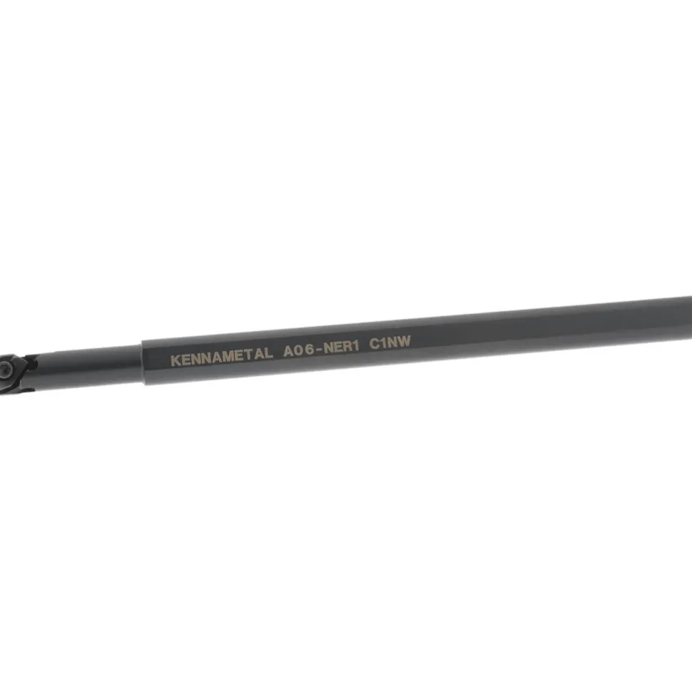 Indexable Boring Bar: A06NER1, 11.18 mm Min Bore Dia, Right Hand Cut, 3/8" Shank Dia, 3 ° Lead Angle, Steel
