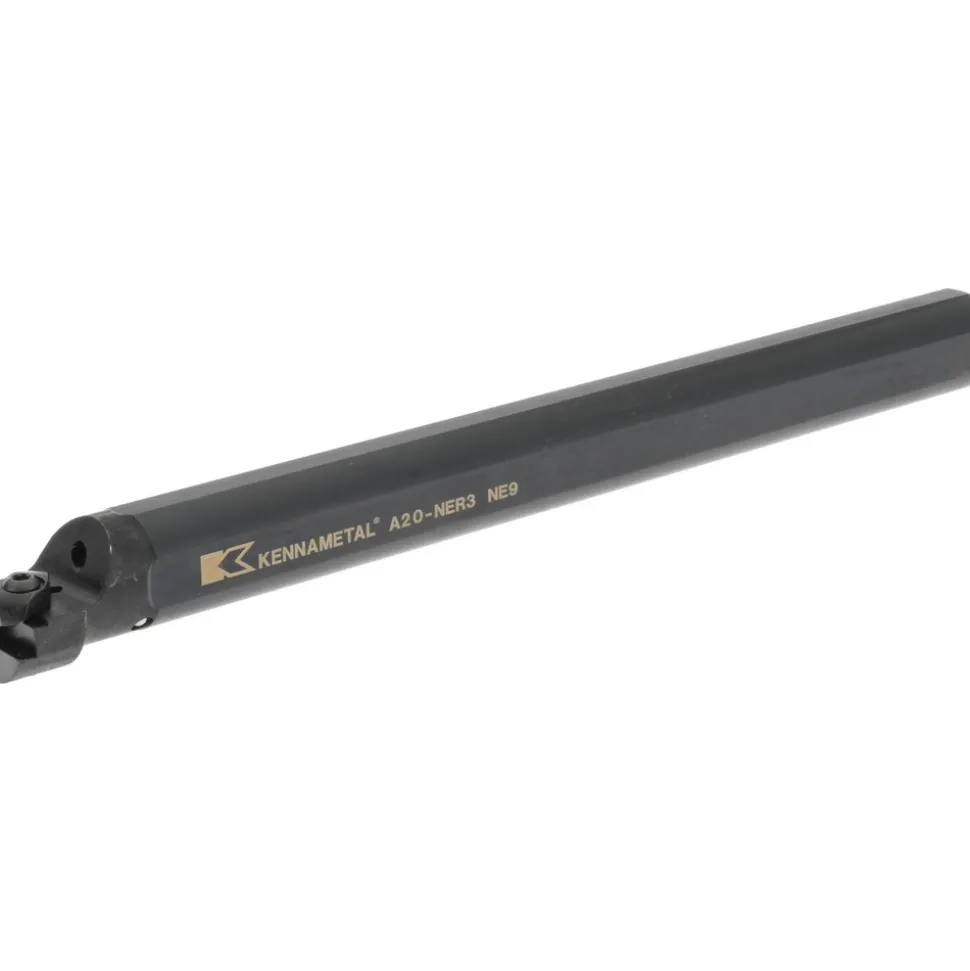 Indexable Boring Bar: A20NER3, 44.45 mm Min Bore Dia, Right Hand Cut, 1-1/4" Shank Dia, 3 ° Lead Angle, Steel