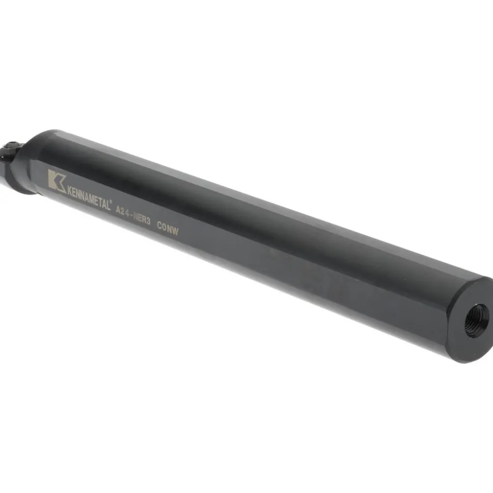 Indexable Boring Bar: A24NER3, 50.8 mm Min Bore Dia, Right Hand Cut, 1-1/2" Shank Dia, 3 ° Lead Angle, Steel