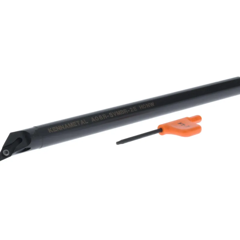 Indexable Boring Bar: A08RSVMBR2E, 24.89 mm Min Bore, Right Hand, 12.70 mm Shank Dia, -5.000 deg Lead Angle, Steel