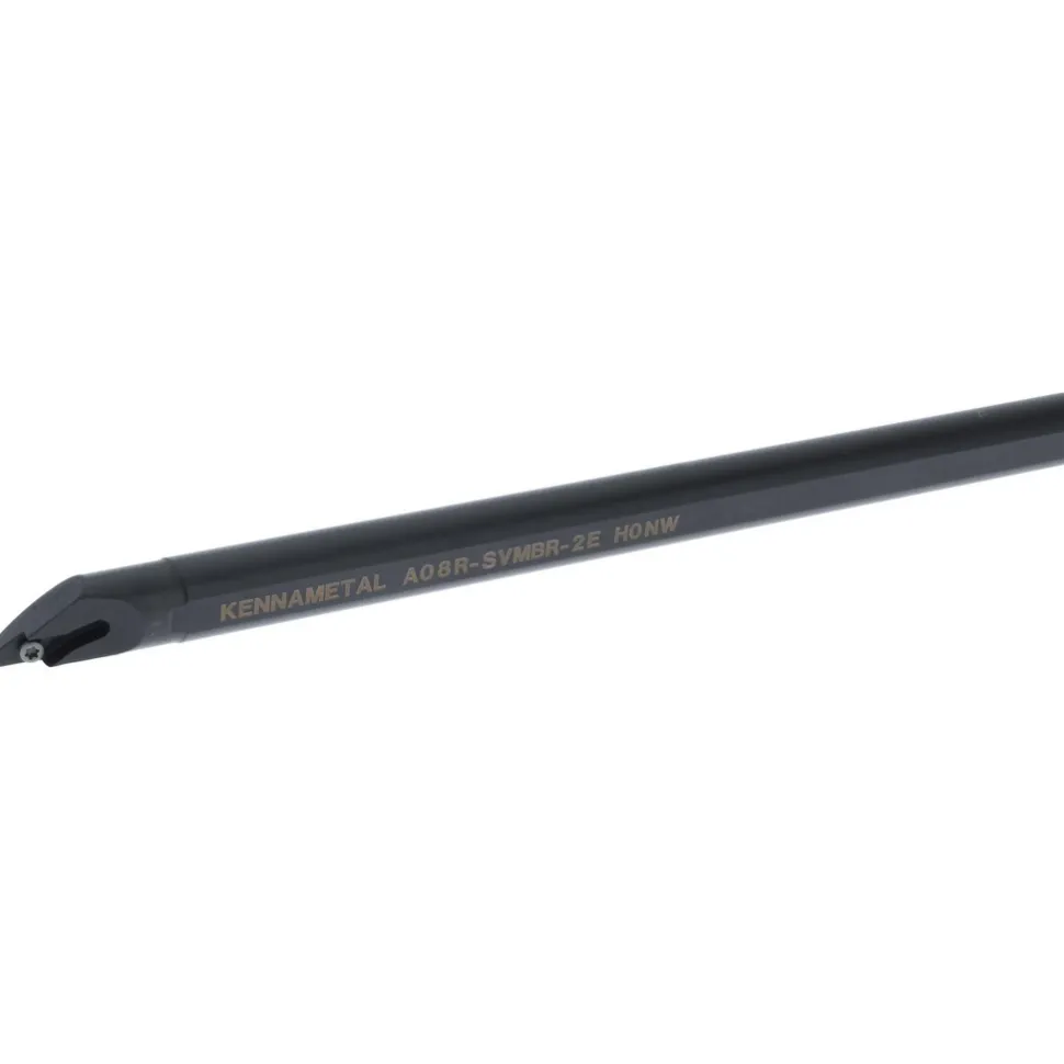 Indexable Boring Bar: A08RSVMBR2E, 24.89 mm Min Bore, Right Hand, 12.70 mm Shank Dia, -5.000 deg Lead Angle, Steel