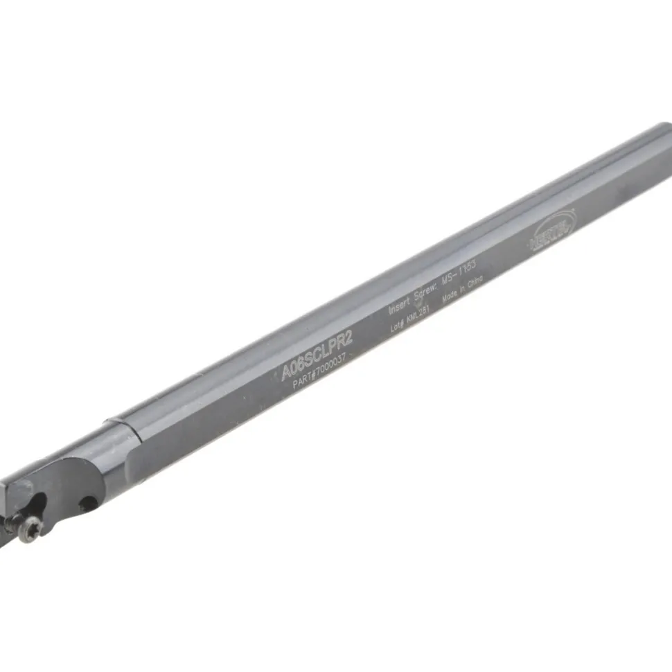 Indexable Boring Bar: A06SCLPR2 3/8", 0.4800" Min Bore, Right Hand, -5.000 deg Lead Angle, Steel