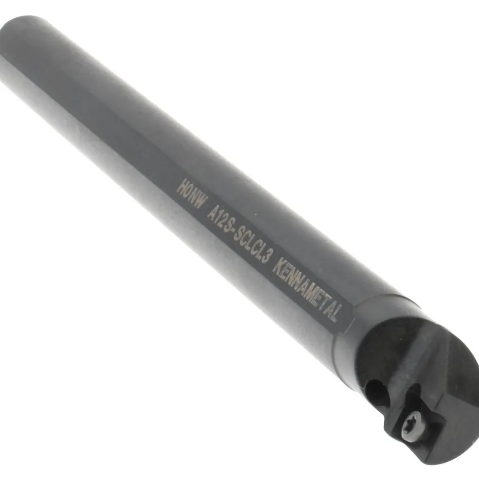 Indexable Boring Bar: A12SSCLCL3, 23.62 mm Min Bore, Left Hand, 19.05 mm Shank Dia, -5.000 deg Lead Angle, Steel