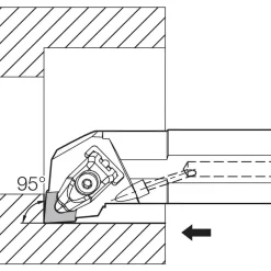 Indexable Boring Bar: A16TDCLNR4, 1.2500" Min Bore, Right Hand, 5.000 deg Lead Angle, Steel