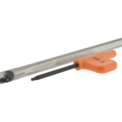 Indexable Boring Bar: E04HSCLDR12, 0.2850" Min Bore, Right Hand, 5.000 deg Lead Angle, Solid Carbide (Shank) & Steel (Head)