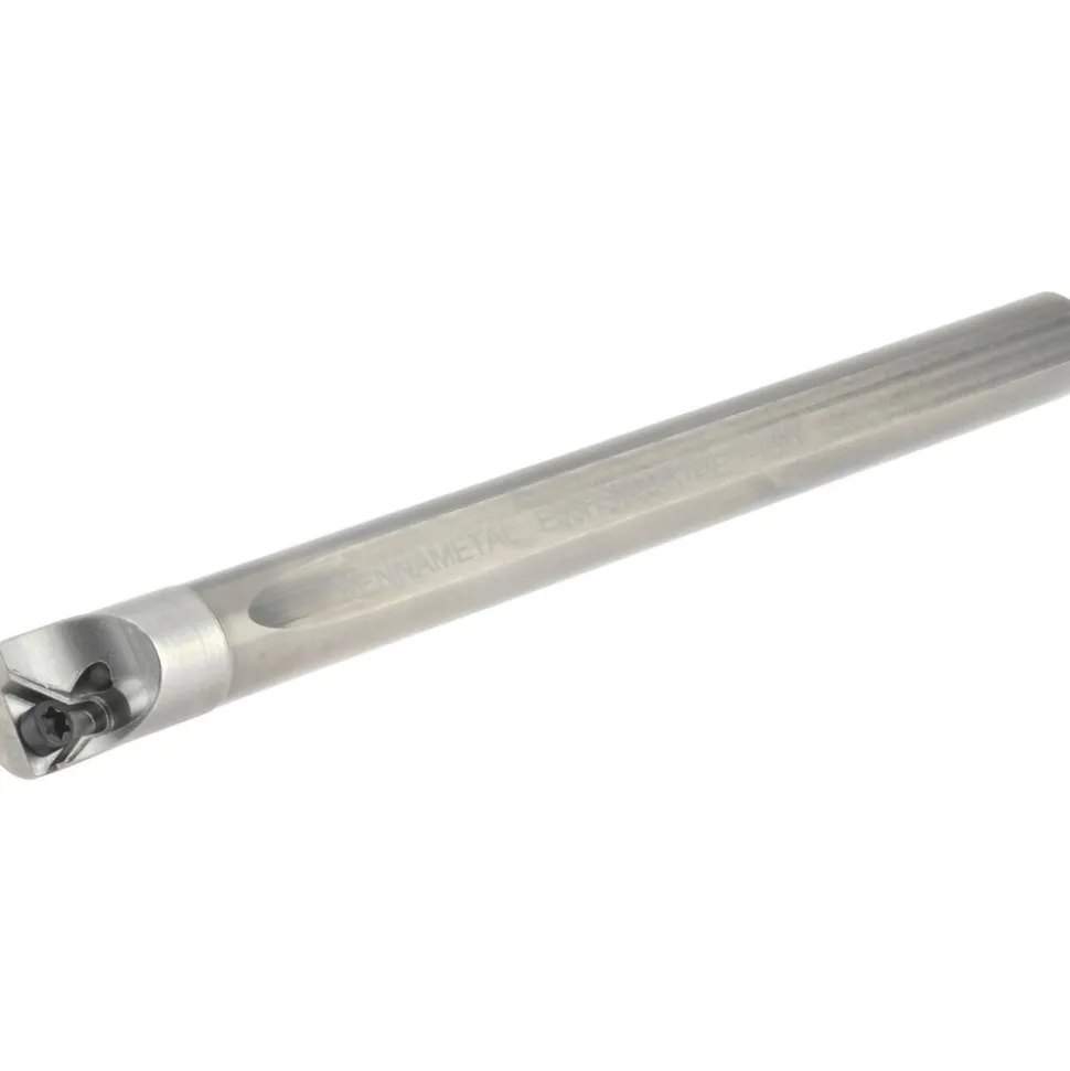 Indexable Boring Bar: E05HSTLDR128, 0.3600" Min Bore, Right Hand, 5.000 deg Lead Angle, Solid Carbide (Shank) & Steel (Head)