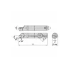 Indexable Boring Bar: E06MSCLPR2 KWH, 12.19 mm Min Bore, Right Hand, 9.53 mm Shank Dia, -5.000 deg Lead Angle, Solid Carbide