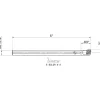 Indexable Boring Bar: E-SCLCR 5-2, 0.3930" Min Bore, Right Hand, -5.000 deg Lead Angle