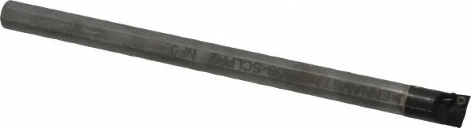 Indexable Boring Bar: E08SCLPR2 KWH, 15.24 mm Min Bore, Right Hand, 12.70 mm Shank Dia, -5.000 deg Lead Angle, Solid Carbide