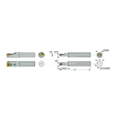 Indexable Boring Bar: E-SWUBR4-5 1/4, 0.2750