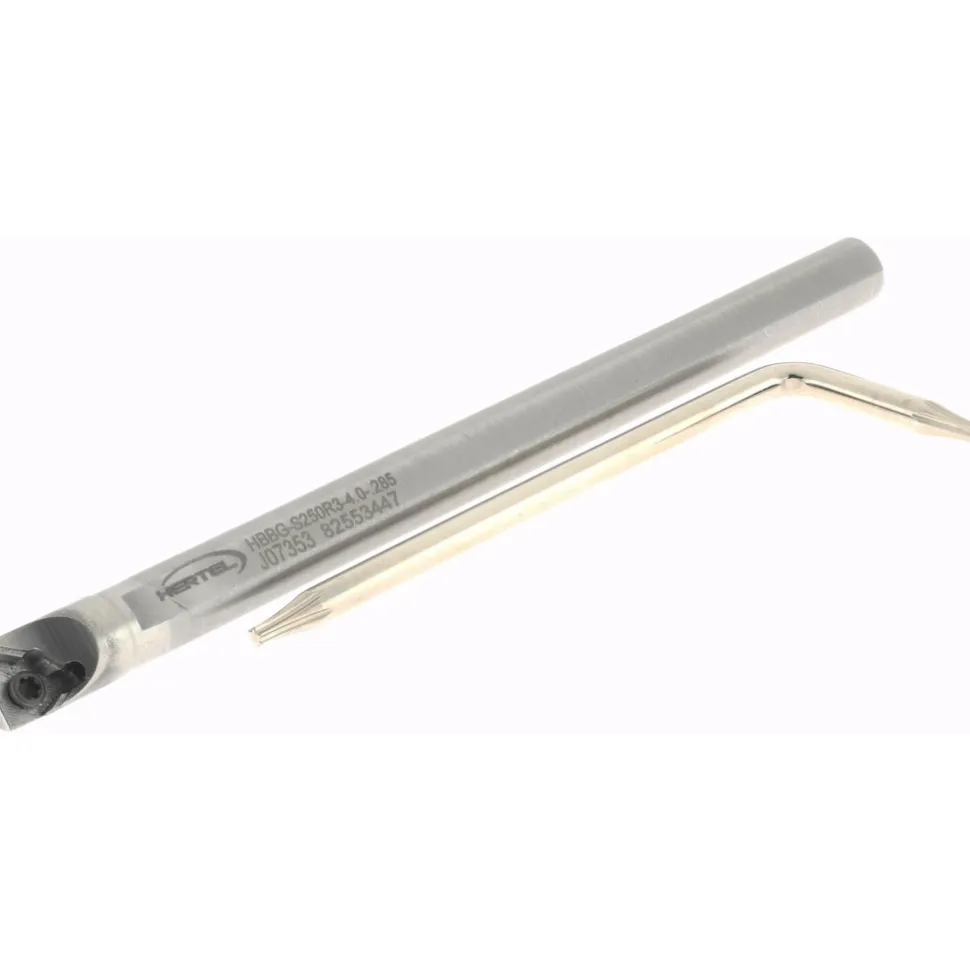 Indexable Boring Bar: HBBG-S250R3-4.0-.285, 0.2850" Min Bore, Right Hand, Steel