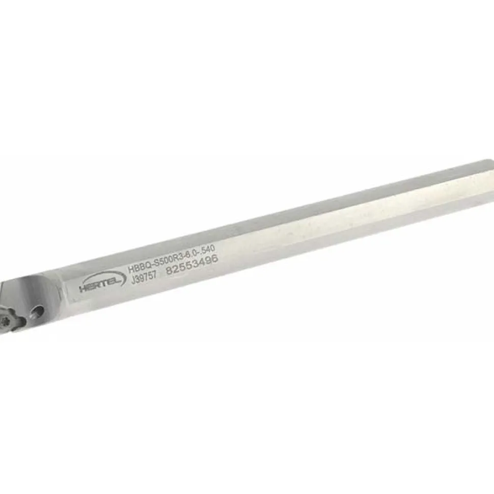 Indexable Boring Bar: HBBQ-S500R3-6.0-.540, 0.5400" Min Bore, Right Hand, Steel