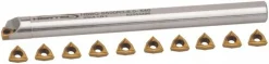 Indexable Boring Bar: HBBQ-S500R3-6.0-.540, 0.5400" Min Bore, 0.5000" Shank Dia, Steel