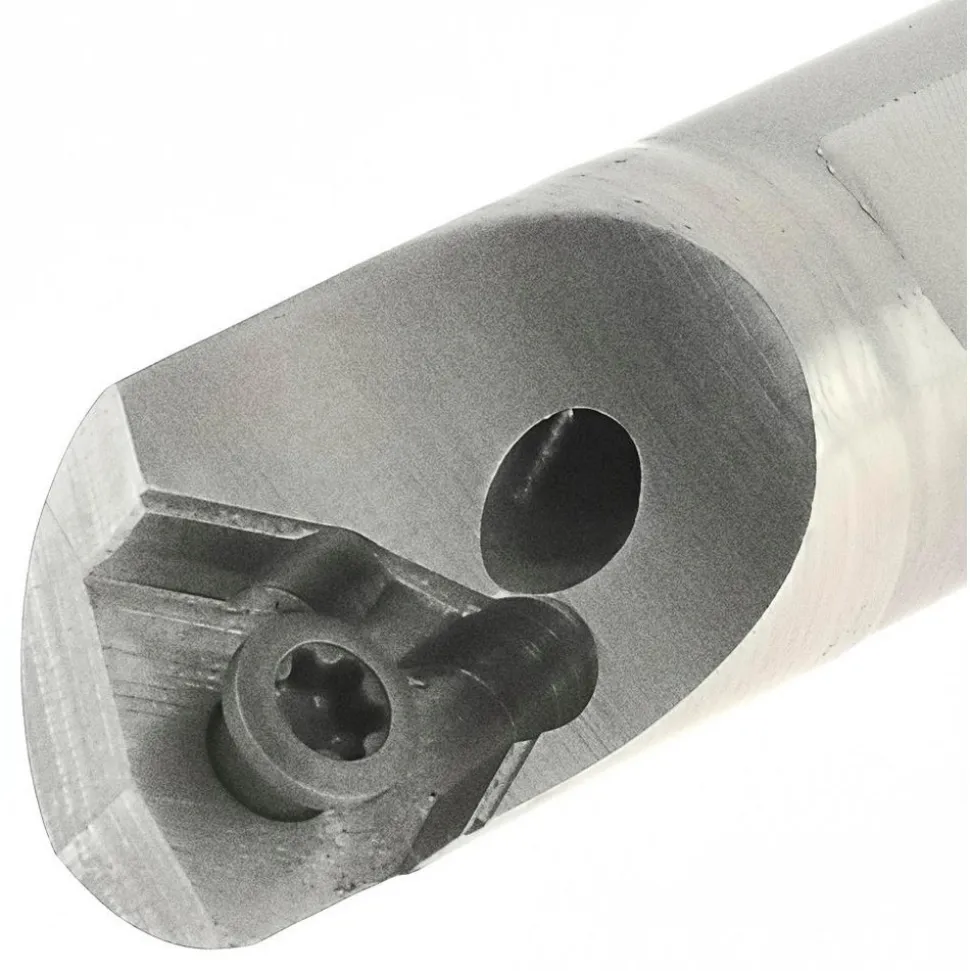 Indexable Boring Bar: HBBQ-S375R3-5.0-.415, 0.4150" Min Bore, Right Hand, Steel