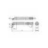 Indexable Boring Bar: L06M-SCLPR2, 0.4800" Min Bore, Right Hand, -5.000 deg Lead Angle, Heavy Metal