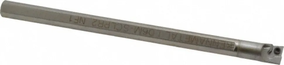 Indexable Boring Bar: L06M-SCLPR2, 0.4800" Min Bore, Right Hand, -5.000 deg Lead Angle, Heavy Metal