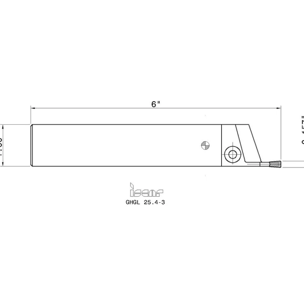 Indexable Cutoff Toolholder: 0.79" Max Depth of Cut, 1.58" Max Workpiece Dia, 0.118" Min Insert Width, Right Hand