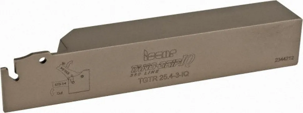 Indexable Cutoff Toolholder: 2-1/4" Max Workpiece Dia, 0.11" Min Insert Width, Right Hand