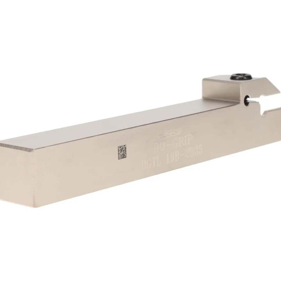 Indexable Grooving-Cutoff Toolholder: DGTL 19B-2D35, 0.075 to 0.098" Groove Width, 0.689" Max Depth of Cut, Left Hand