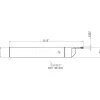 Indexable Grooving-Cutoff Toolholder: DGTR 19B-3D40 I, 0.118 to 1/8" Groove Width, 0.787" Max Depth of Cut, Right Hand