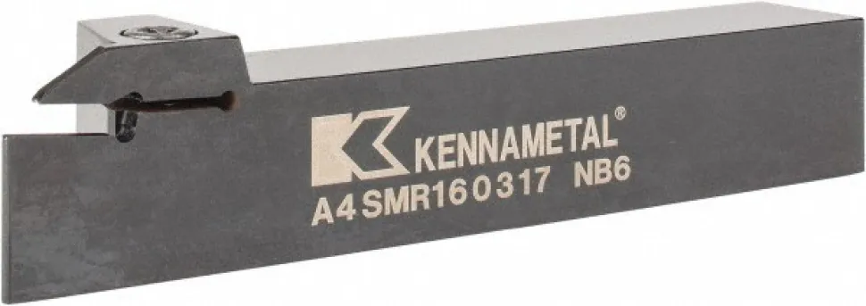 Indexable Grooving-Cutoff Toolholder: A4SMR160317, 3 mm Min Groove Width, 17 mm Max Depth of Cut, Right Hand
