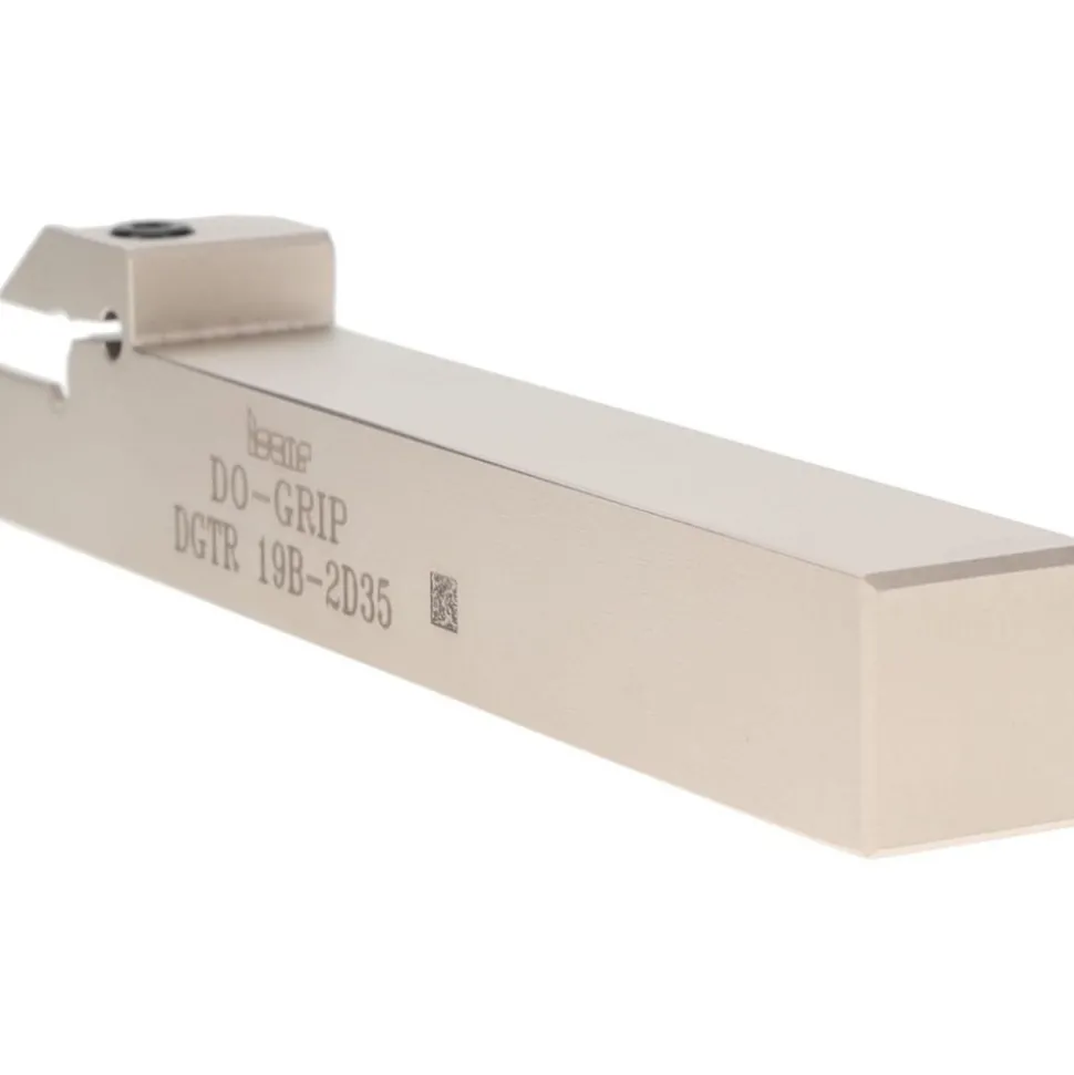 Indexable Grooving-Cutoff Toolholder: DGTR 19B-2D35, 0.075 to 0.098" Groove Width, 0.689" Max Depth of Cut, Right Hand